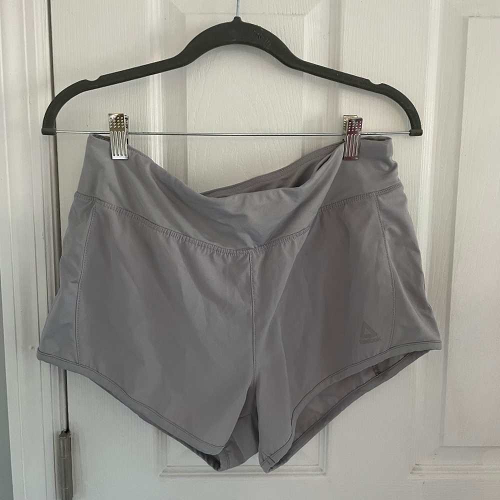 Gray Reebok running shorts